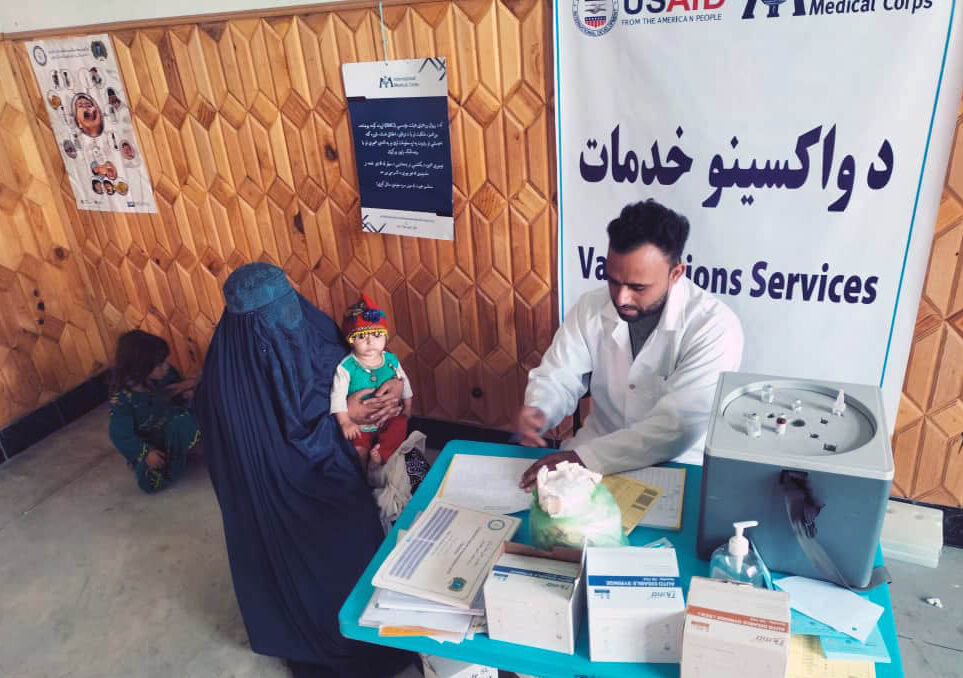 AFGH_Dari-Noor-5 Fatima prepares to be vaccinated at one of our health centers in Afghanistan.