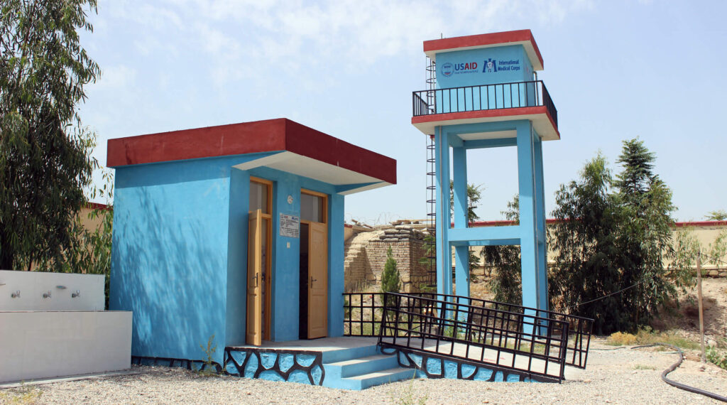 International Medical Corps installed a modern water and sanitation system at Pewa Health Facility in Afghanistan.