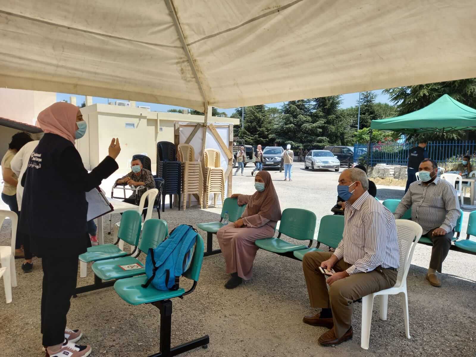 Akkar_Pfizer Marathon_awareness session on Covid19 In Bekaa Valley, Lebanon, our team helped to support a COVID-19 vaccine marathon.