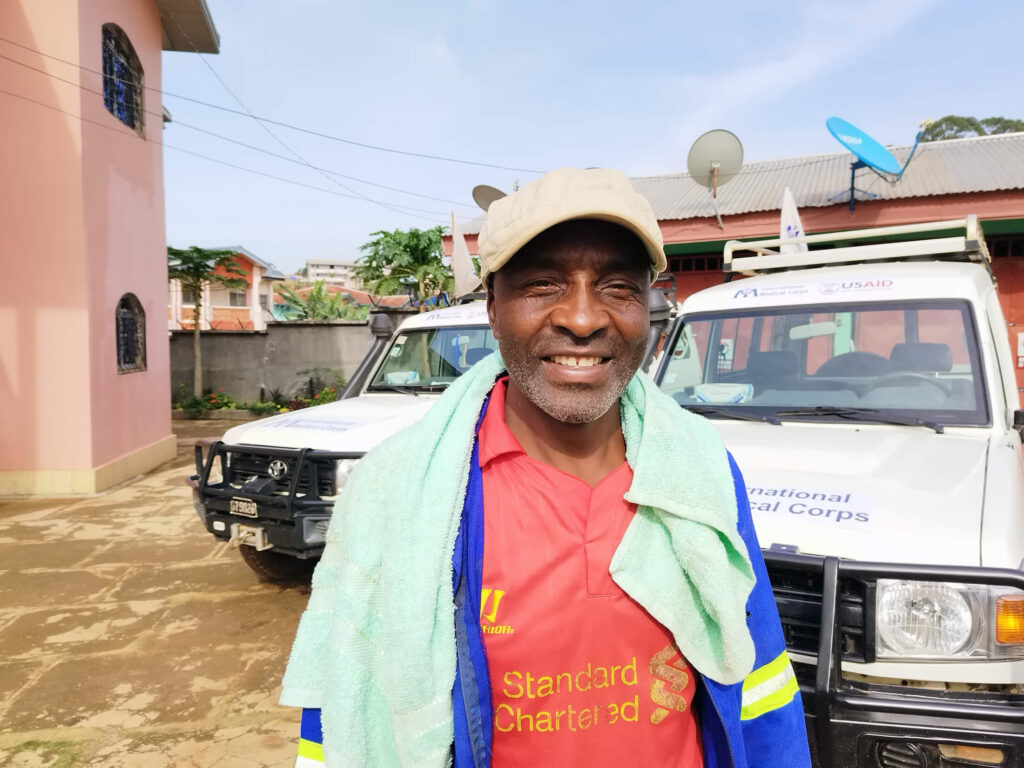 Driver Vincent Ndi, who has more than 27 years of experience as a driver in all regions of Cameroon, joined International Medical Corps in 2021 to support our response in northwest Cameroon.