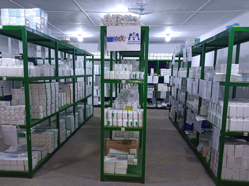 Central African Republic's Bria District Pharmacy, which International Medical Corps rehabilitated and organized, has benefited from MEDCOM.
