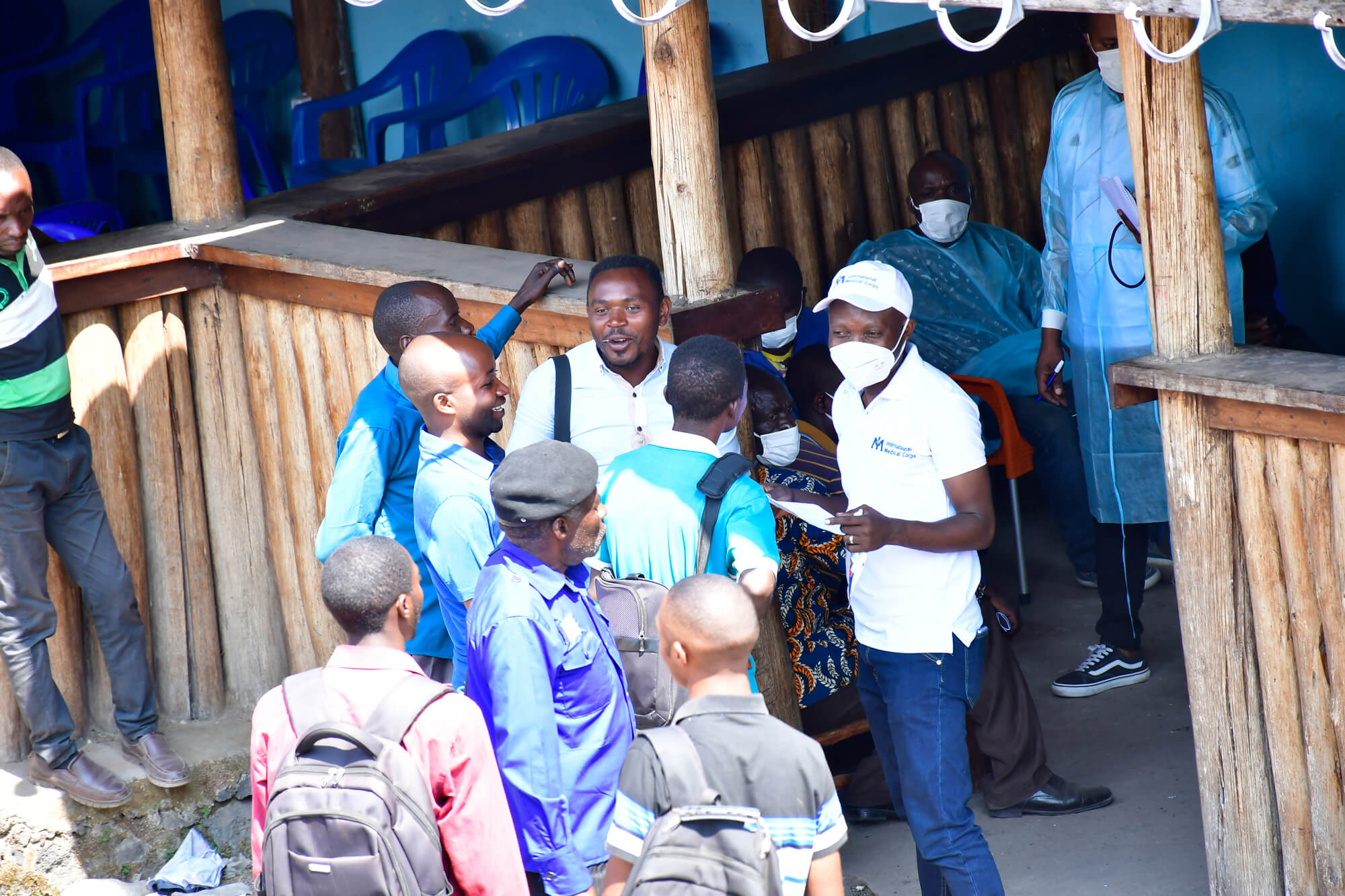 DRC__GOM4058 Arthur Amani conducts a sensitization activity for taxi drivers, teachers and journalists.