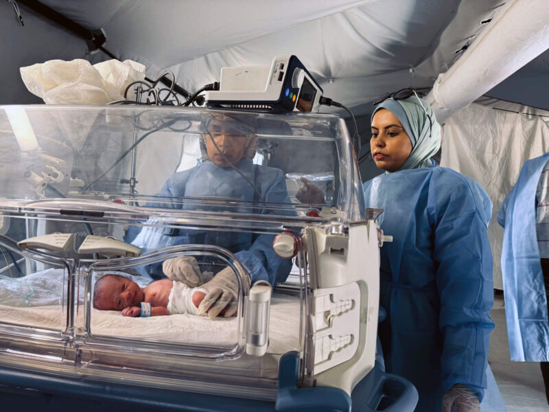 After 10 days in the neonatal intensive-care unit, Ala’a’s babies were healthy enough to be discharged.
