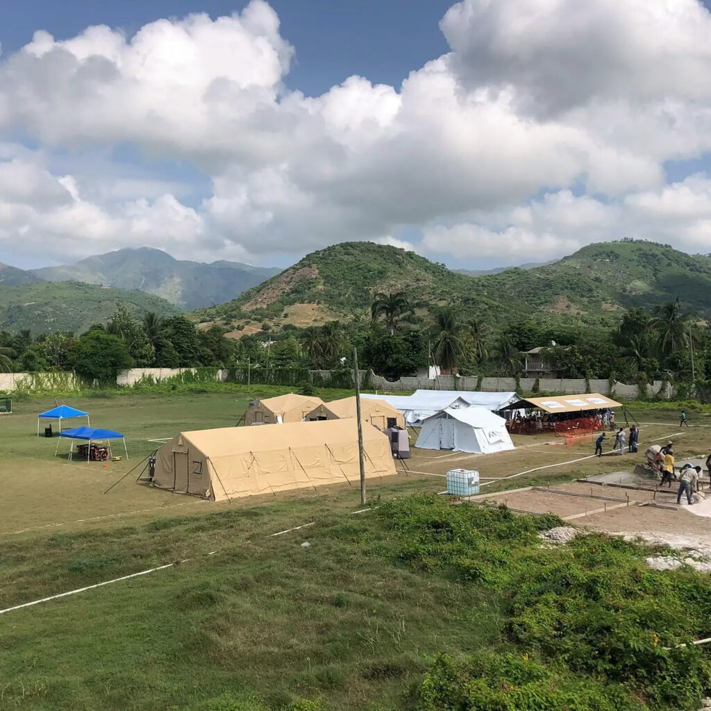 Our EMT set up in Aquin, Haiti.