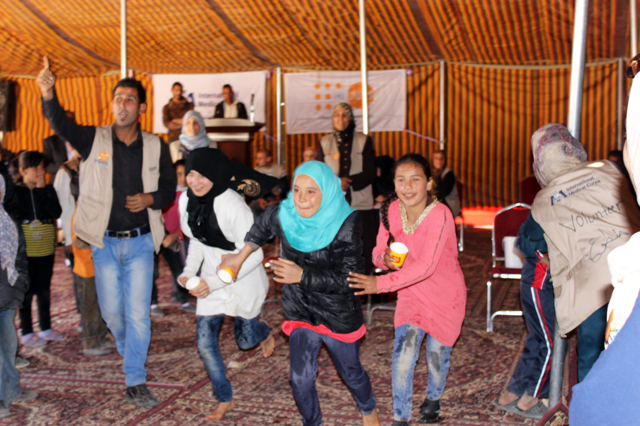 JORD_D_IMG_0820 In the Women’s and Girls’ Center we established in the camp, children participate in activities as part of the 16 Days of Activism Against Gender-Based Violence campaign.