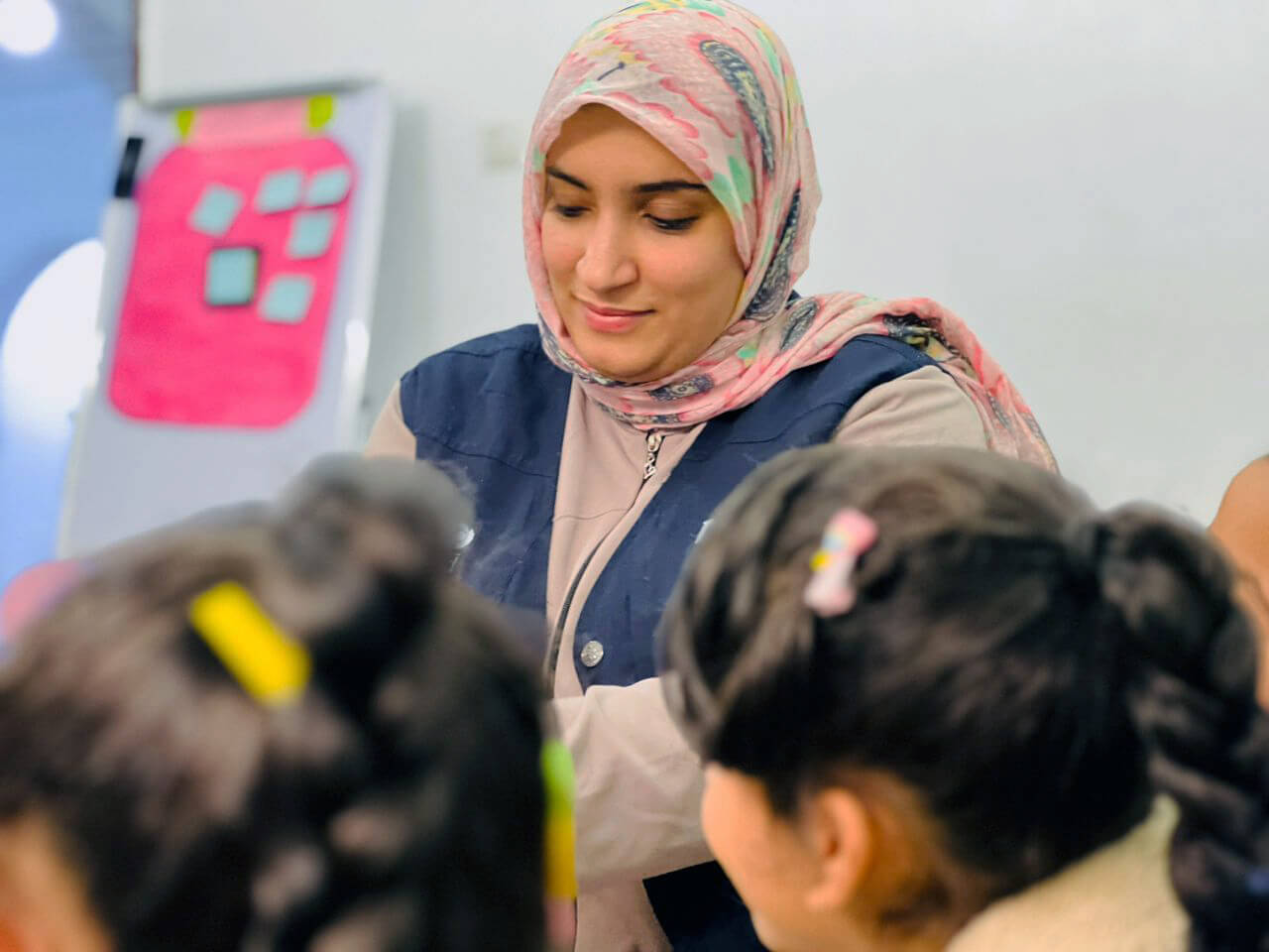 LIB_ImportedPhoto_1714294139798 Dr. Rowayda Kalfah was working at a shelter for internally displaced people when two dams collapsed in Derna, Libya. Because of her previous WASH experience, she joined International Medical Corps as a Hygiene Promoter.