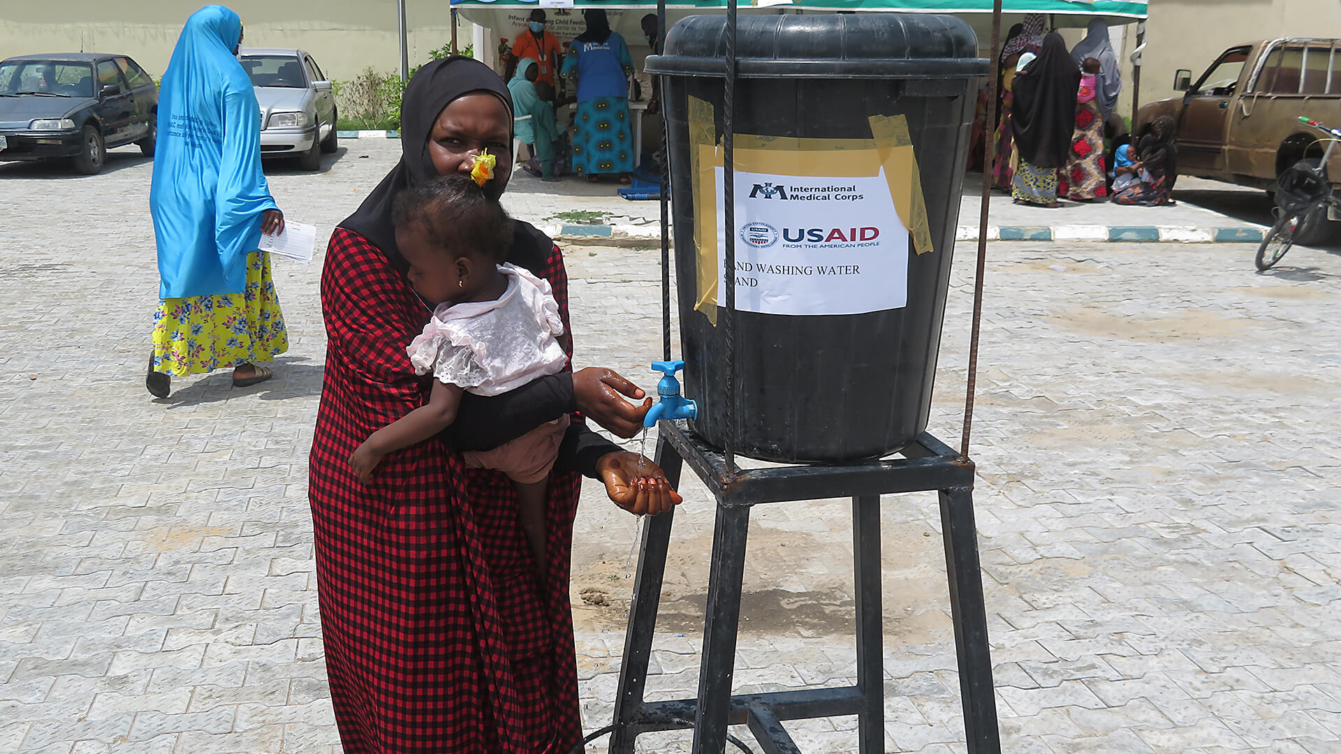 Nigeria_02_IMG_6057 Handwashing demonstrations were conducted by International Medical Corps to slow the spread of COVID-19.