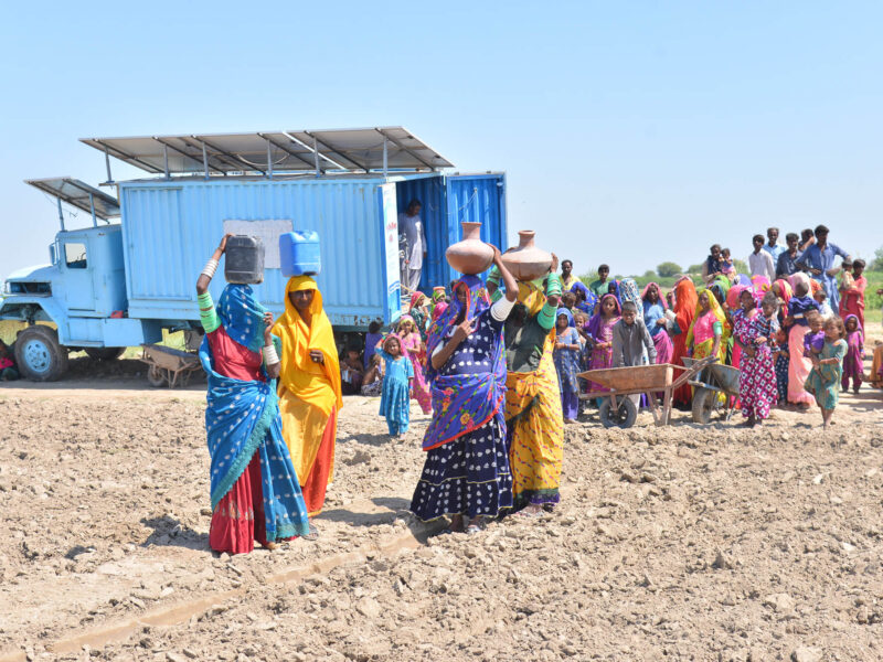 Our mobile, solar-powered filtration plant travels to remote areas daily, delivering safe drinking water.