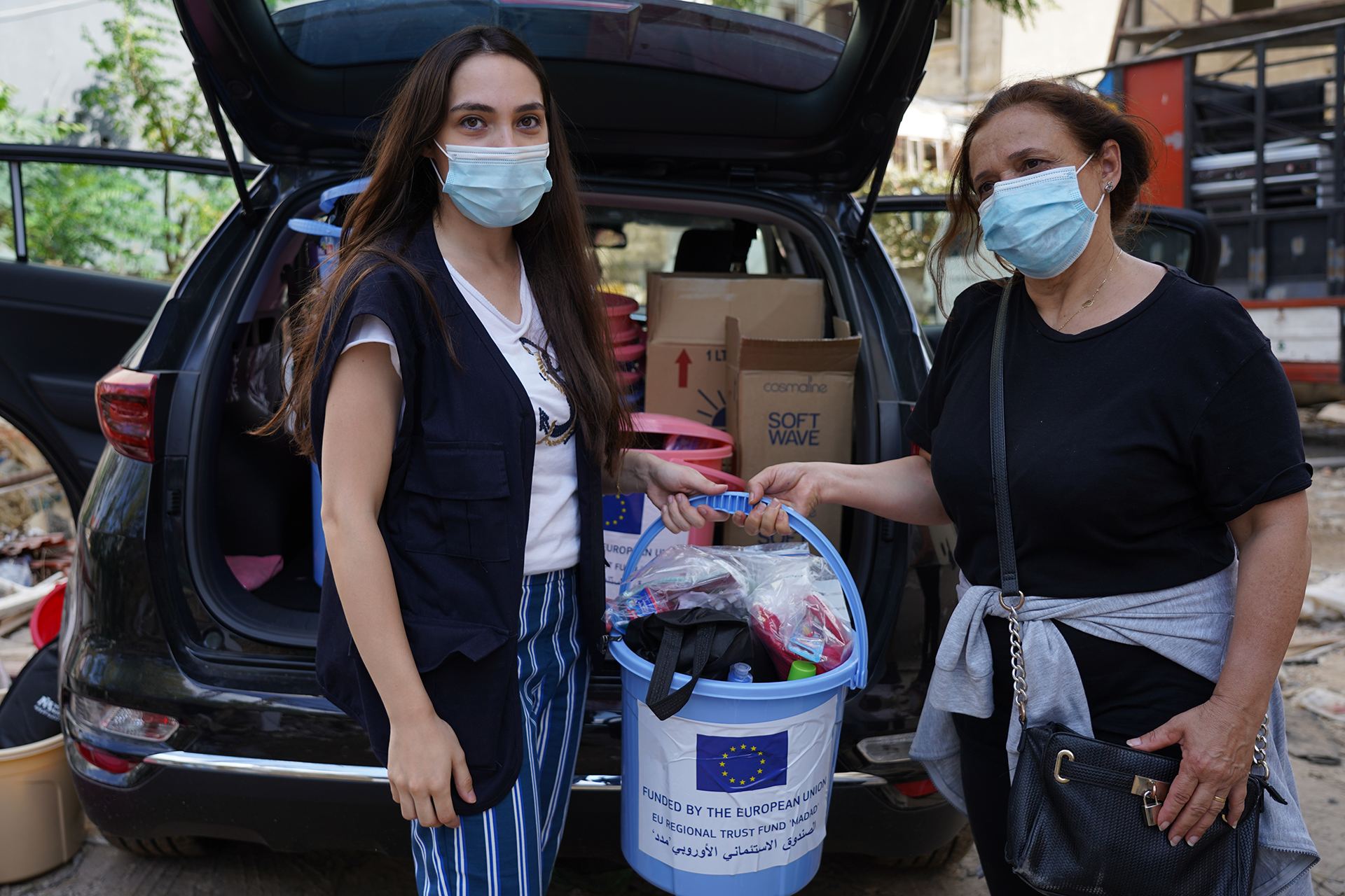 SSYIR2020_DSC08922 International Medical Corps distributed hygiene items throughout Beirut, Lebanon.