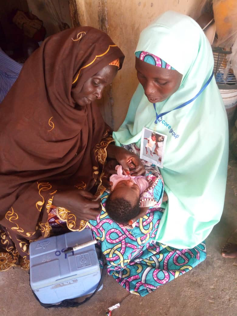 SSYIR2020_WhatsApp-Image-2020-07-15-at-7.59.03-PM-(24) Vaccinators wait at a health facility in the Maiduguri neighborhood of Hausari to give oral polio vaccines to children under five and follow up on the status of children's immunization schedules.