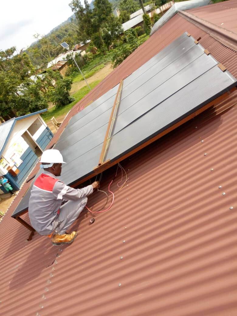 Tuungane Solar Panel Our team in the Democratic Republic of the Congo (DRC) fitted solar panels and a solar pump at our Ebola Treatment Center in Bikoro.