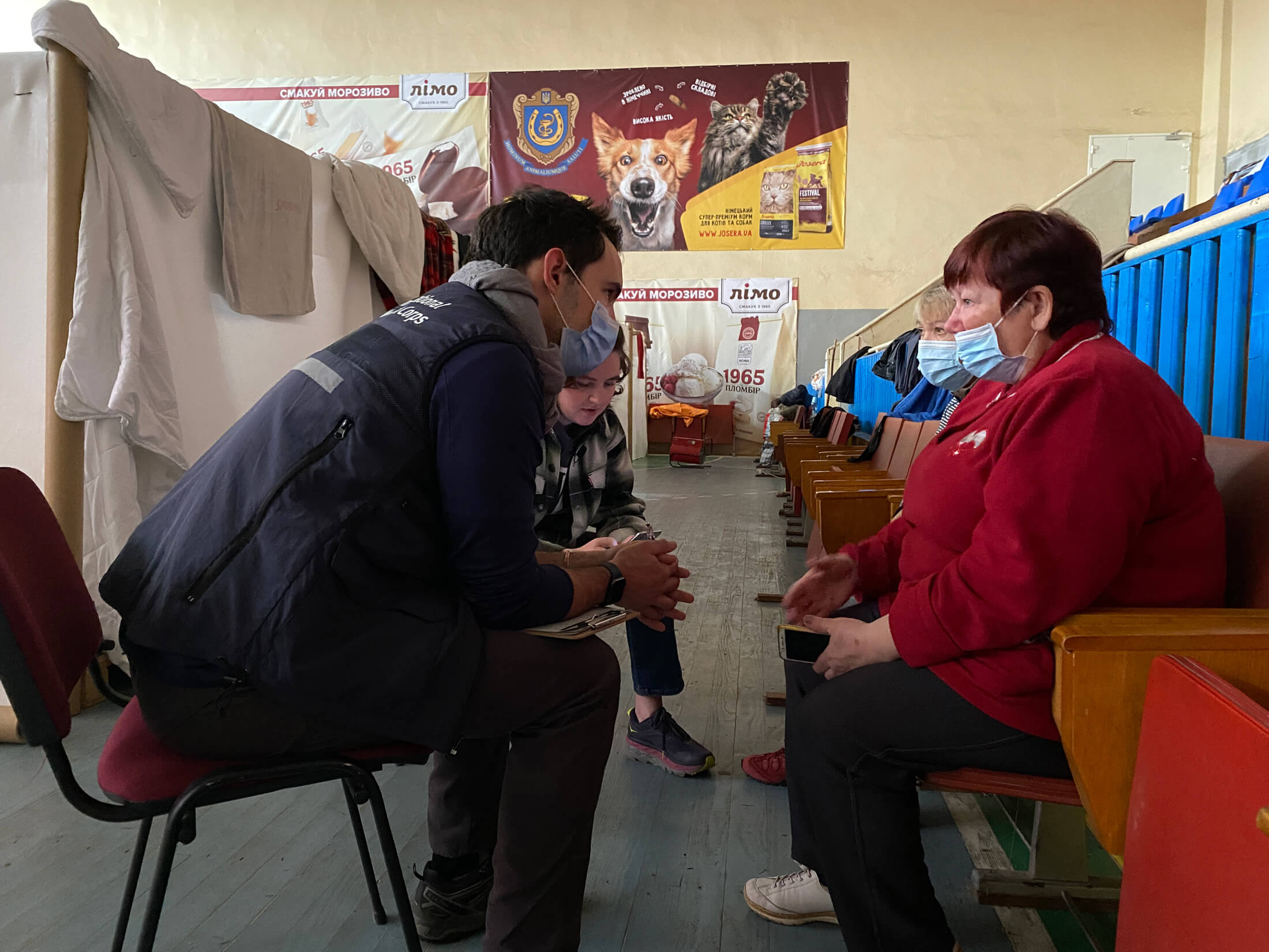 UKR_IMG_3538 Dr. John Roberts consulting patients in Ukraine.