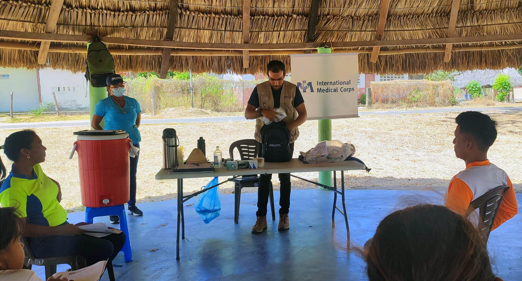 Community health workers lead training provided during visits by our mobile medical unit.