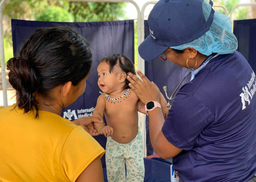 Children receive routine check-ups from our mobile team.